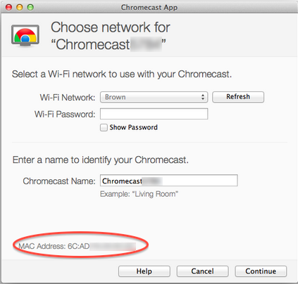 mac address for internet wifi